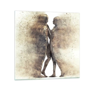 Tablou pe sticlă - Din praf s-au ridicat la iubire - 40x40 cm