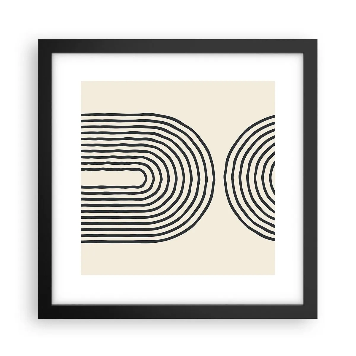 Poster în ramă neagră - În curând... - 30x30 cm
