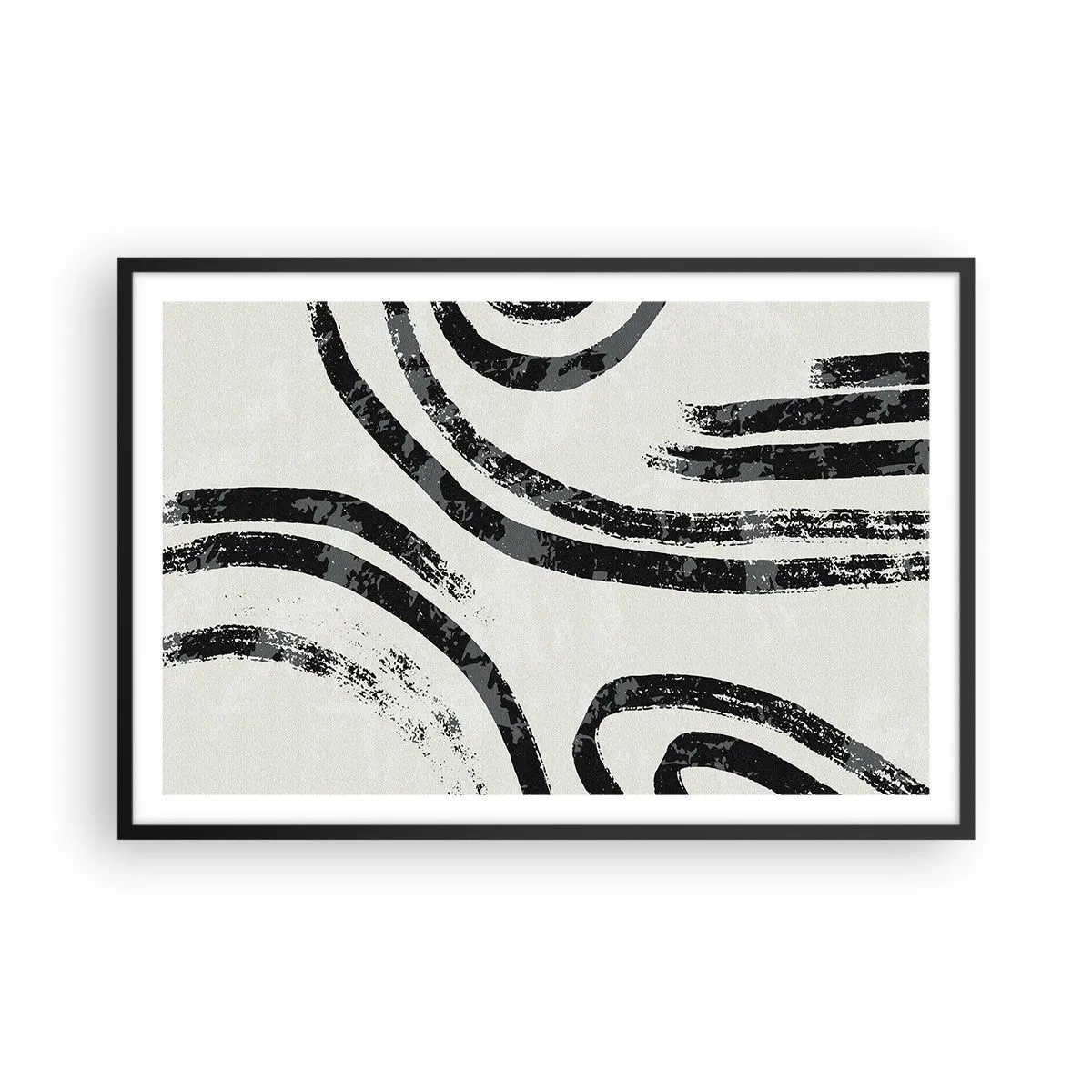 Poster în ramă neagră - Pe jumătate oprit - 91x61 cm