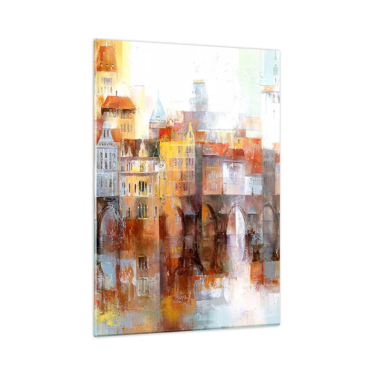Tablou pe sticlă - Frumos și sub pod - 50x70 cm
