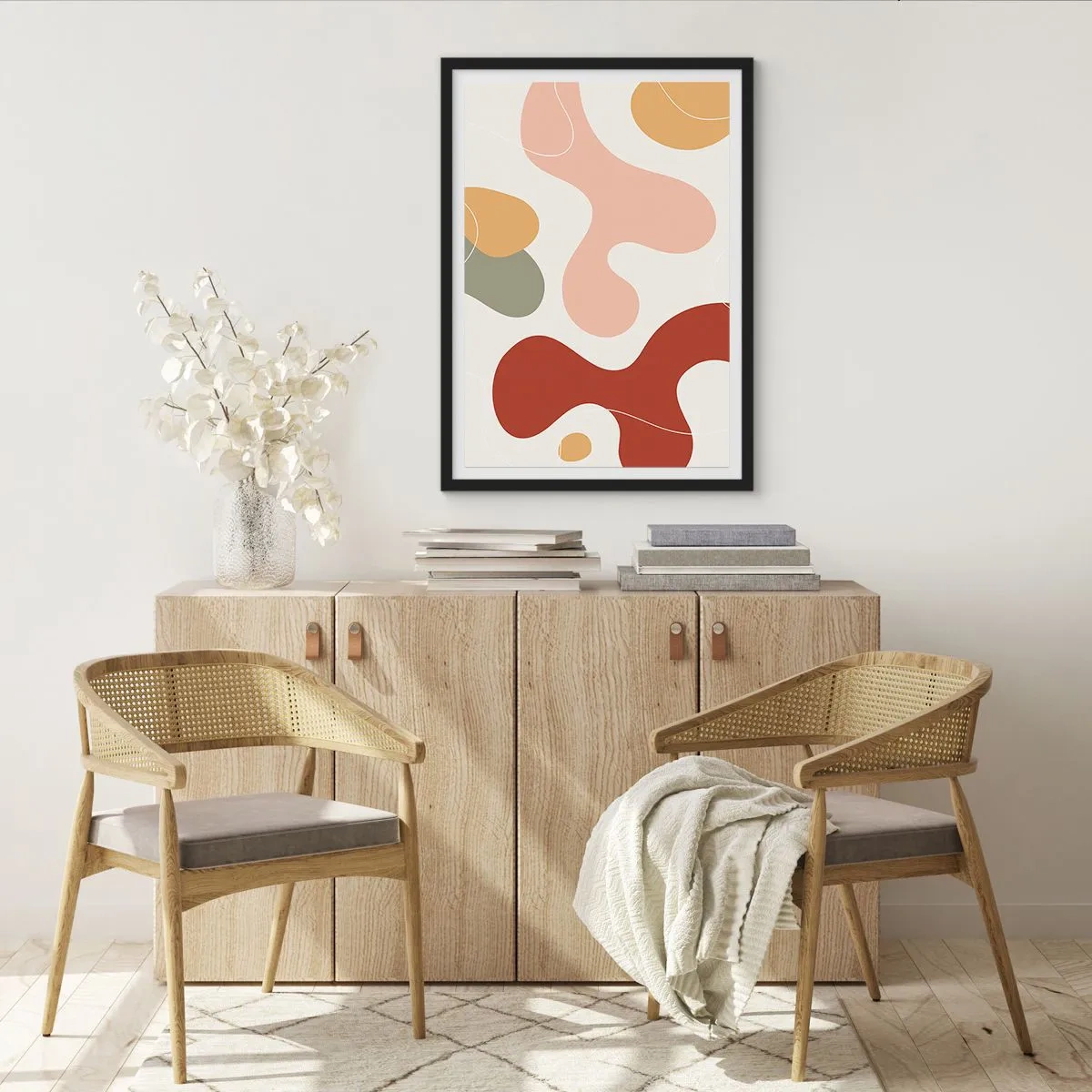 Poster în ramă neagră - Pete colorate? - 70x100 cm