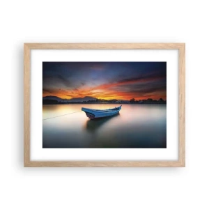 Poster în ramă de stejar deschis - O noapte bună înainte - 40x30 cm