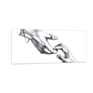 Tablou pe sticlă - Gest frumos - 100x40 cm