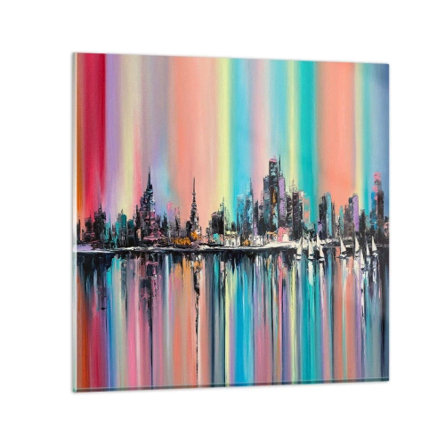 Tablou pe sticlă - Strălucește cu lumina nopții - 70x70 cm