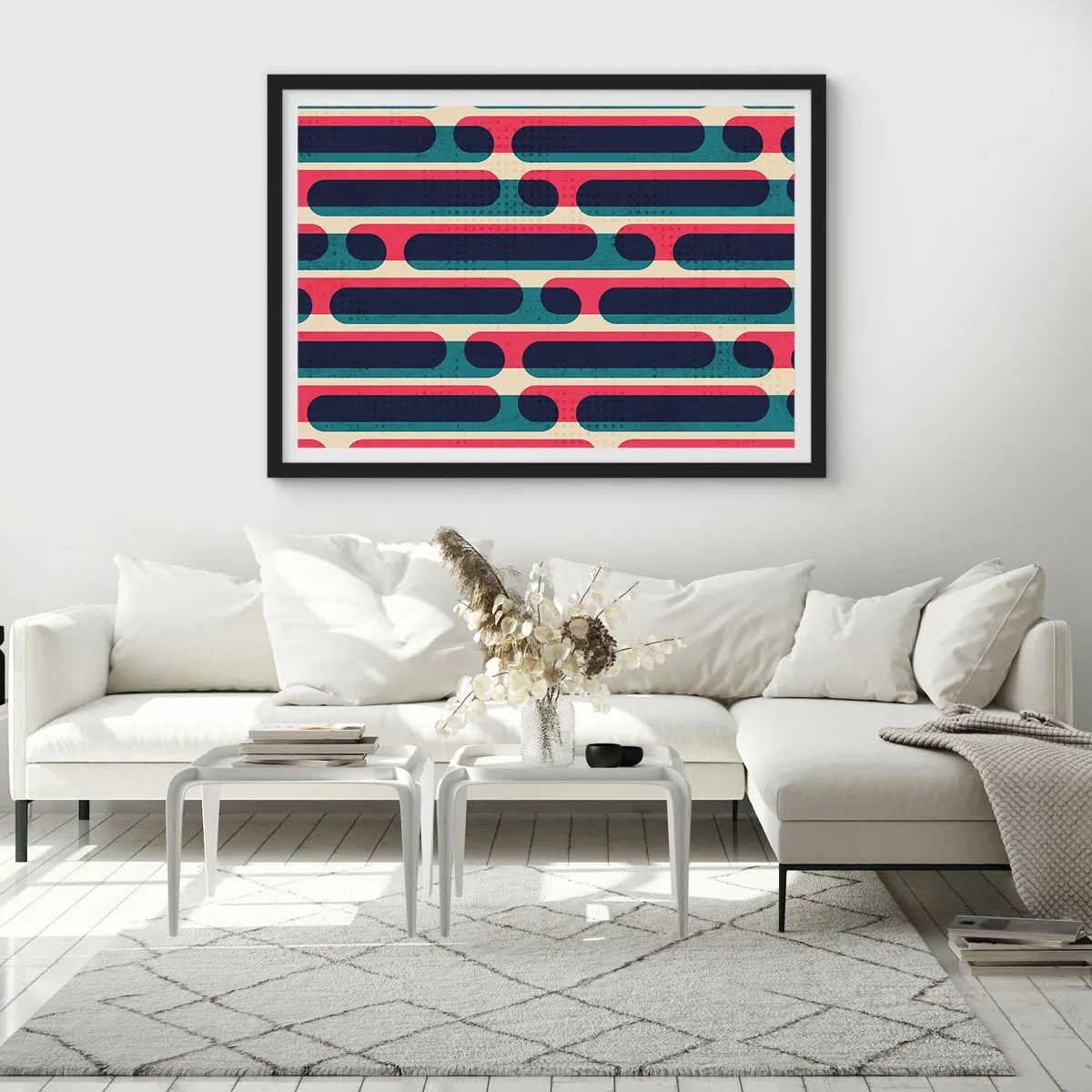 Poster în ramă neagră - Înăuntru și înainte - 70x50 cm