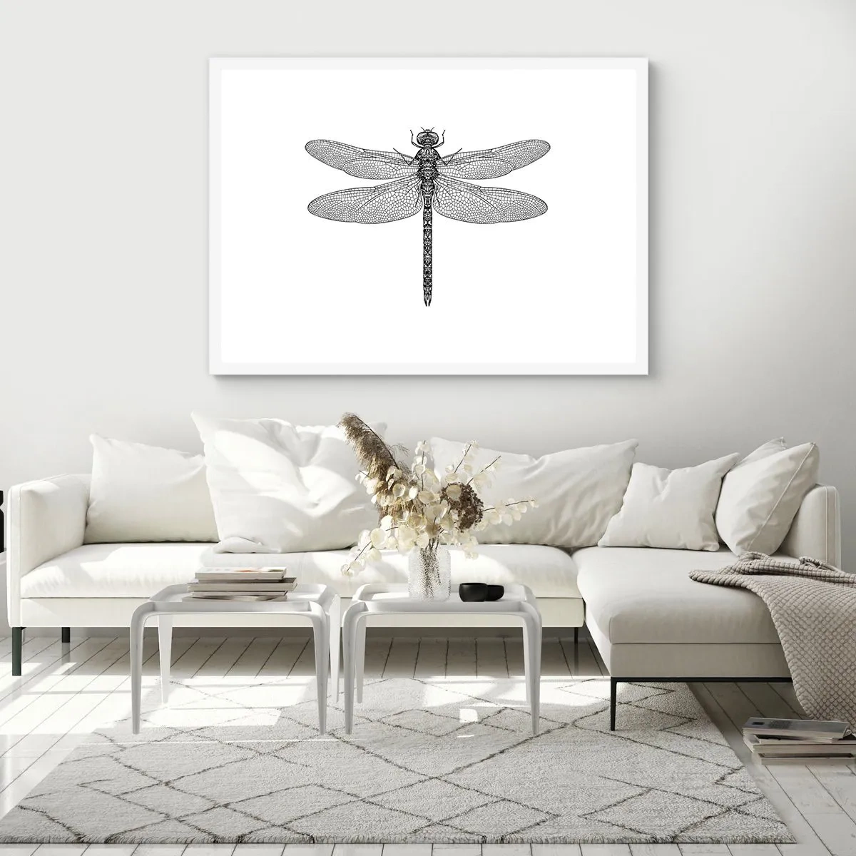 Poster în ramă albă - Precizia naturii - 50x40 cm