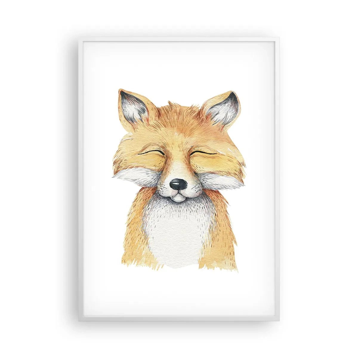 Poster în ramă albă - Mofturi de vulpe - 70x100 cm