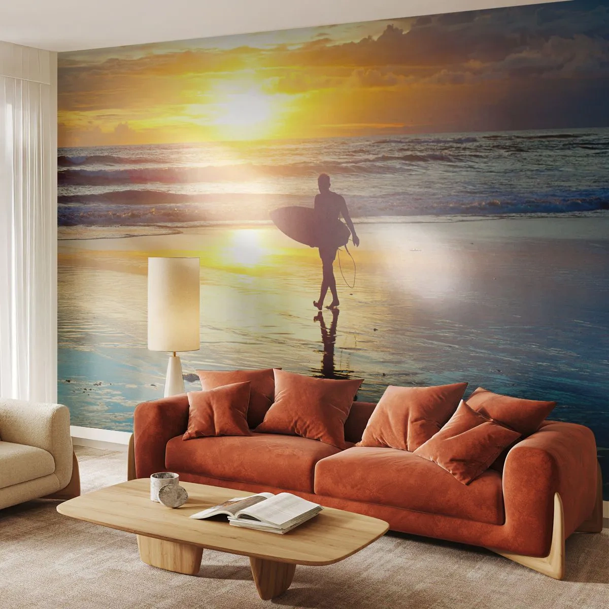 Tapet Premium Sand - Întoarcerea războinicului - Sport, Surfing, Indonezia - 100x70 cm