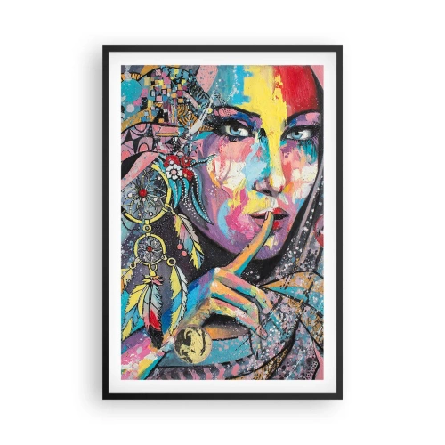 Poster în ramă neagră - Taci până când înțelegi - 61x91 cm