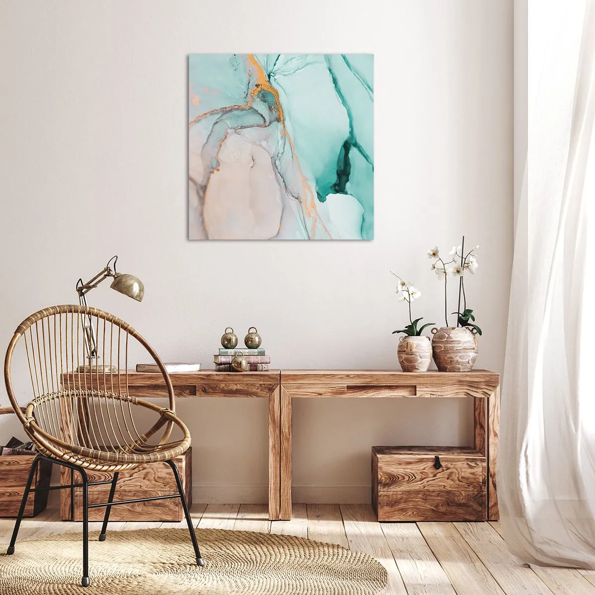 Tablou pe pânză - Dansul formelor și al culorilor - 60x60 cm