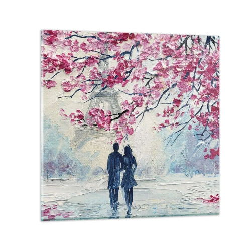 Tablou pe sticlă - Plimbare romantică - 60x60 cm