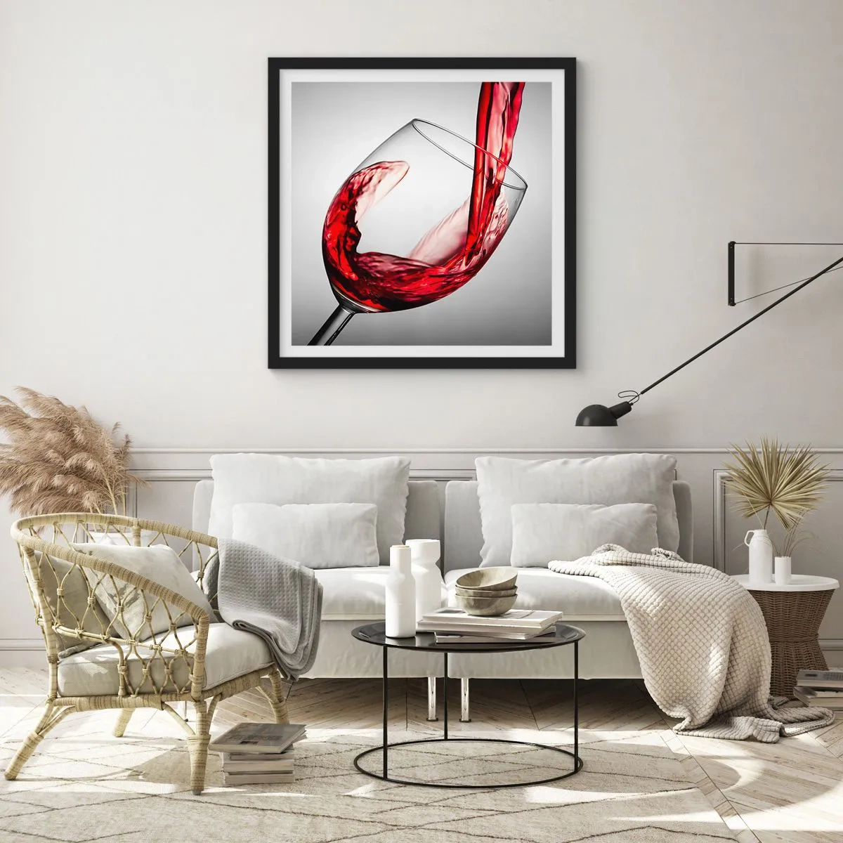 Poster în ramă neagră - Culoare - mișcare - sunet - 40x40 cm