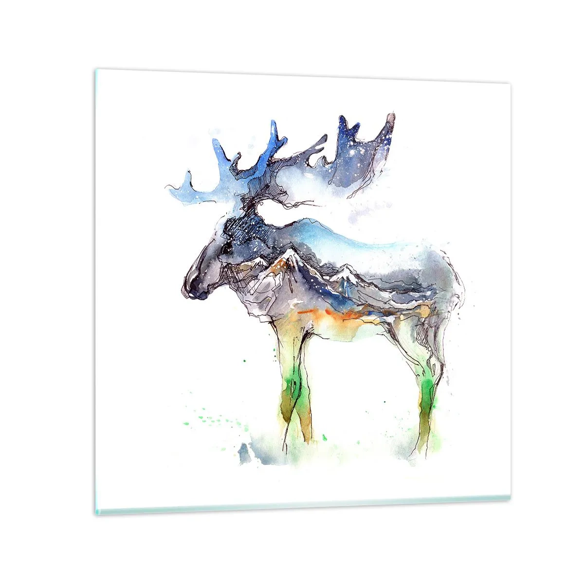 Tablou pe sticlă - Eroul poveștii de iarnă - 30x30 cm