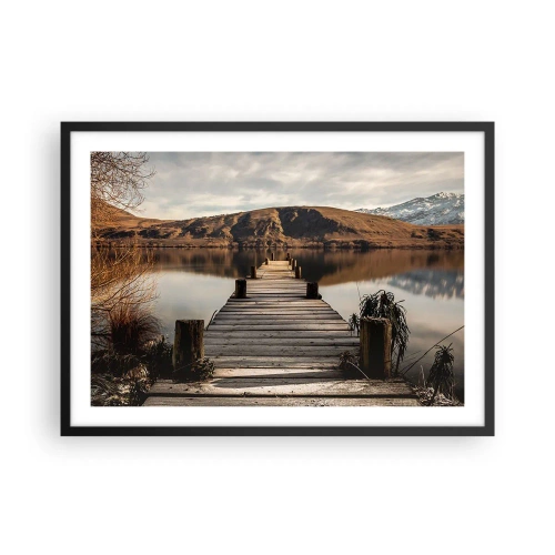 Poster în ramă neagră - Peisaj în tăcere - 70x50 cm