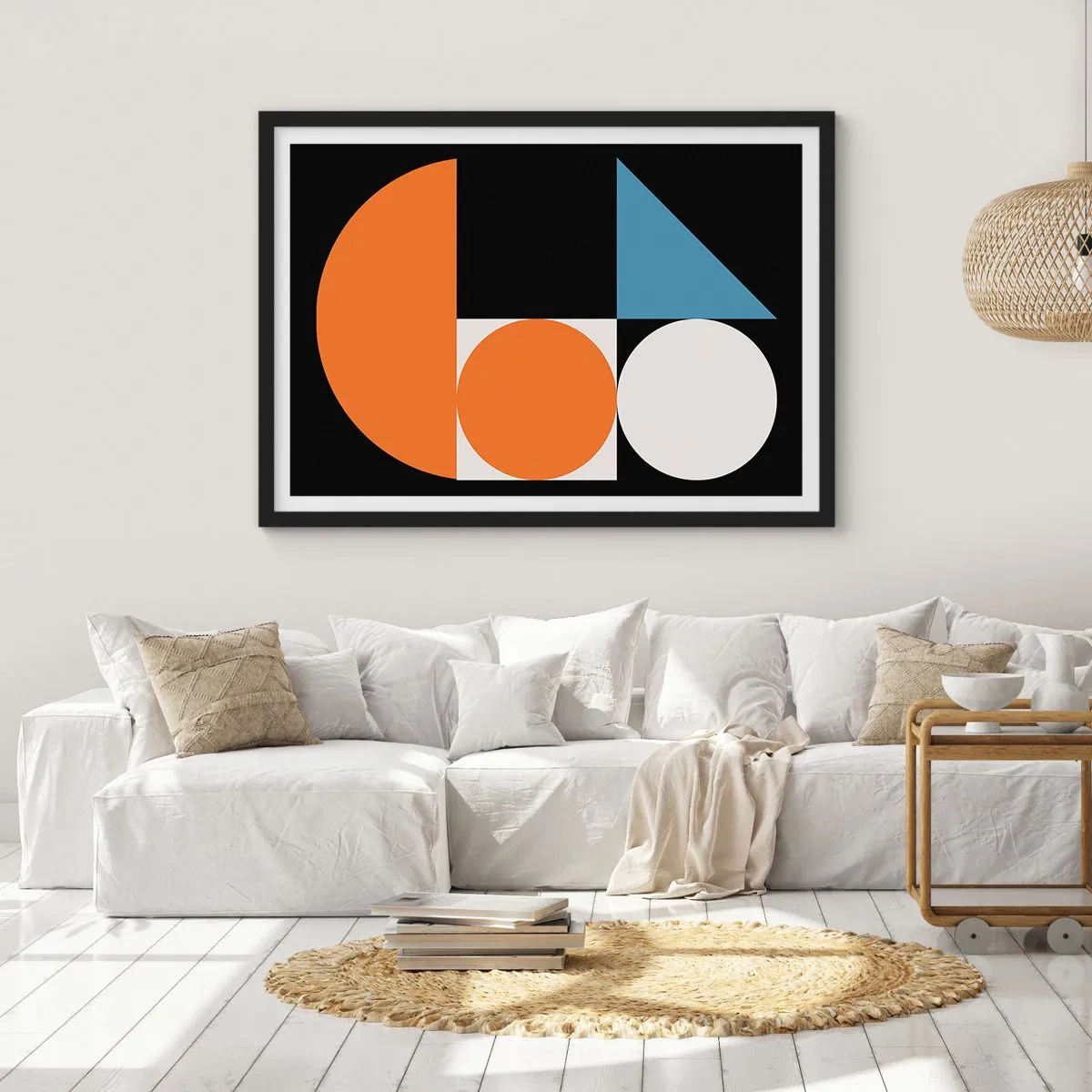 Poster în ramă neagră - Sistem de figuri - 70x50 cm
