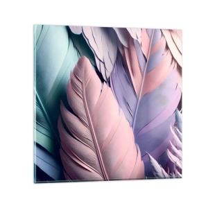 Tablou pe sticlă - Eleganța păsărilor - 60x60 cm