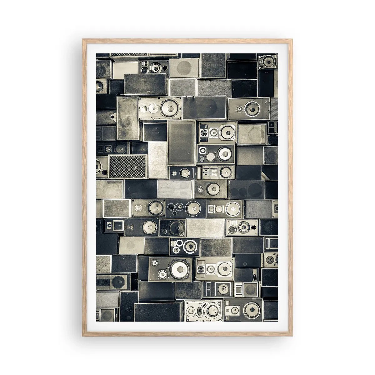 Poster în ramă de stejar deschis - Și totul este în regulă - 70x100 cm