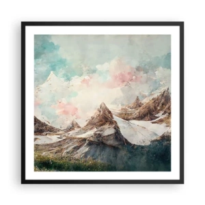 Poster în ramă neagră - Lame de piatră - 60x60 cm