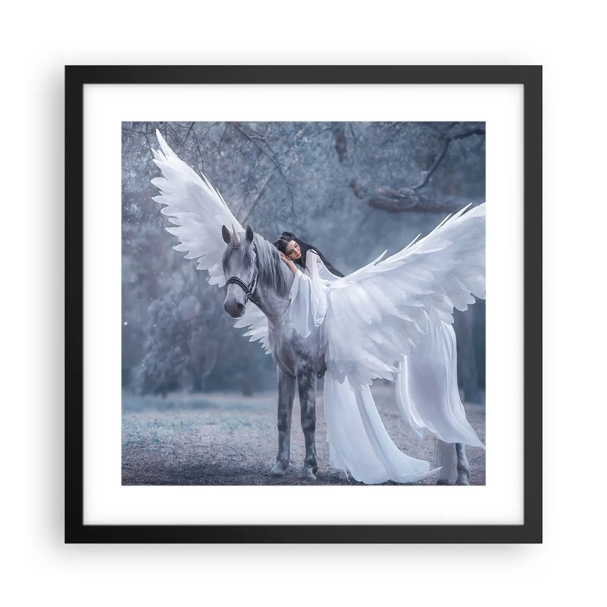 Poster în ramă neagră - Moment inspirat - 40x40 cm