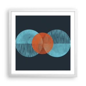 Poster în ramă albă - Compoziție simetrică - 50x50 cm
