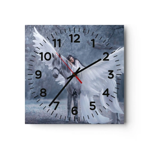 Ceas de perete - Ceas pe sticlă - Moment inspirat - 30x30 cm