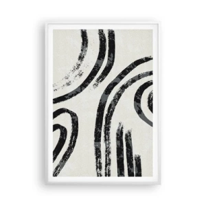 Poster în ramă albă - Pe jumătate oprit - 70x100 cm