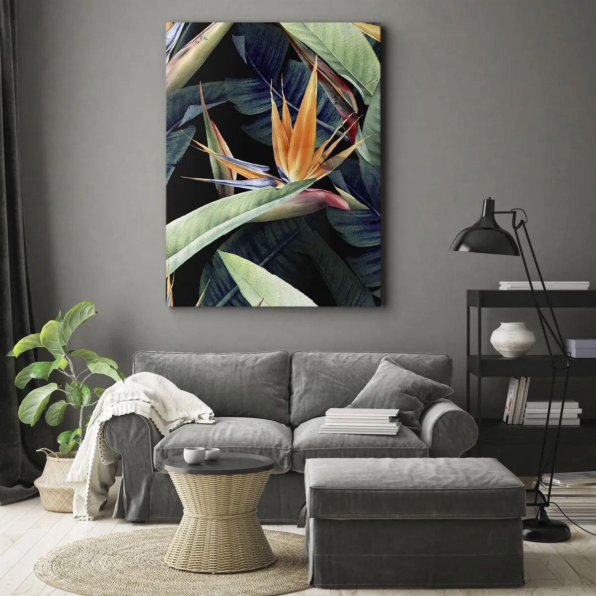 Tablou pe pânză - Florile de flacără ale tropicelor - 45x80 cm