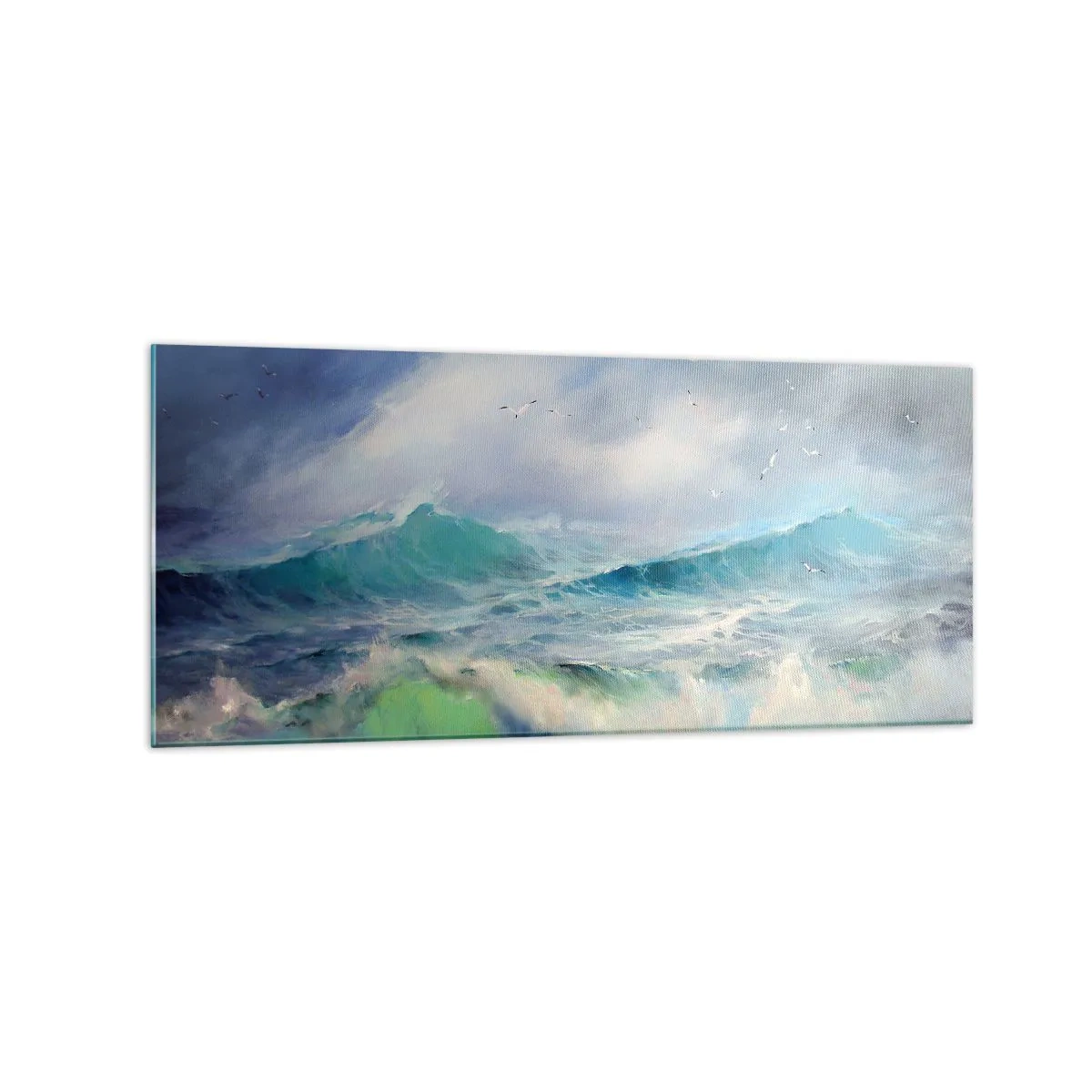 Tablou pe sticlă - Vârtejul a gemut de triumf... - 120x50 cm