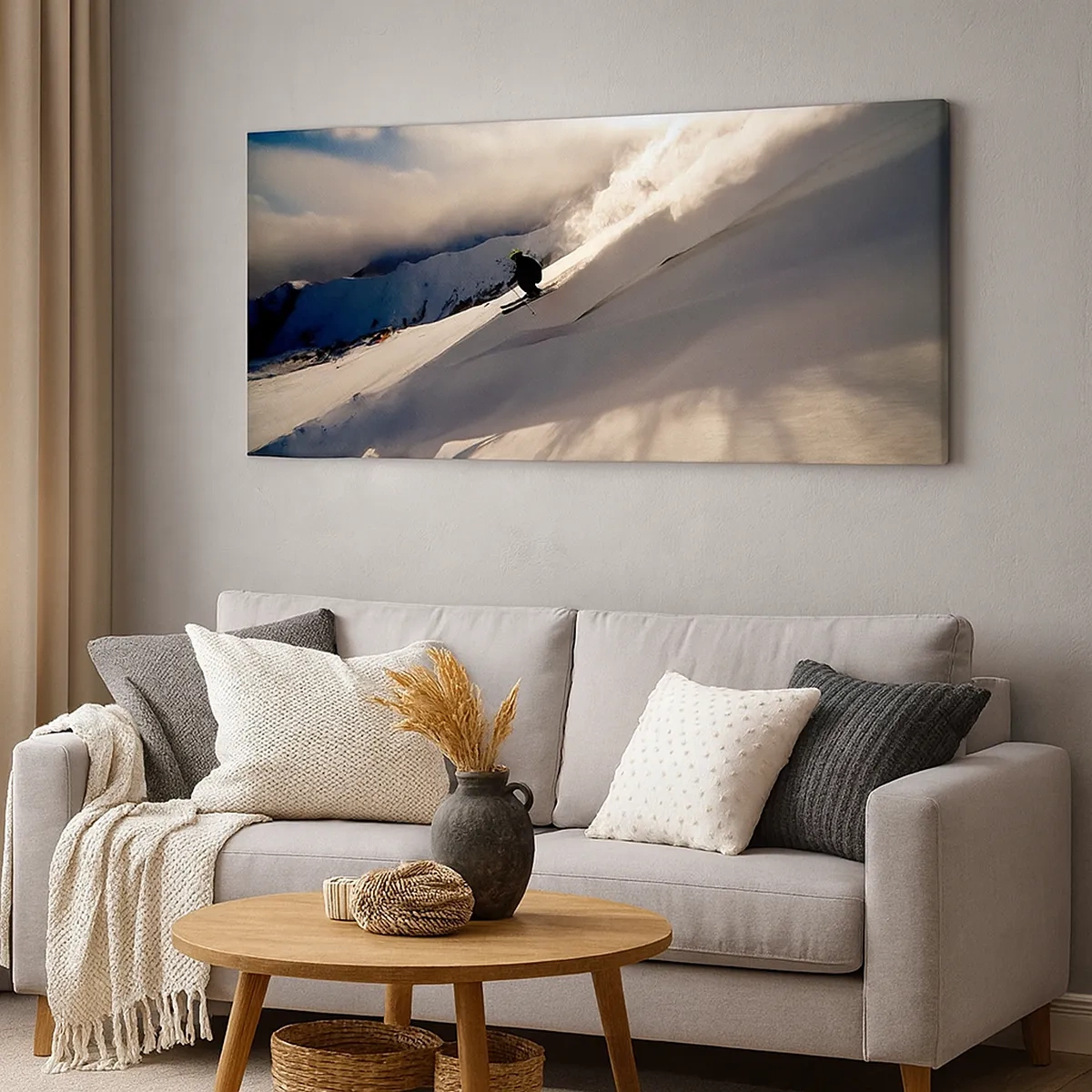 Tablou pe pânză - Provocarea munților - 30x30 cm