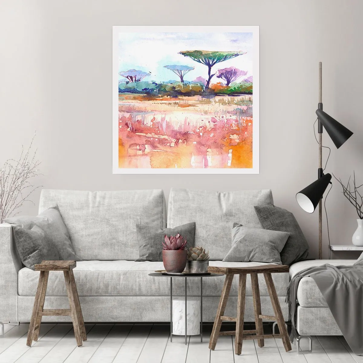Poster - Culorile savanei - 60x60 cm