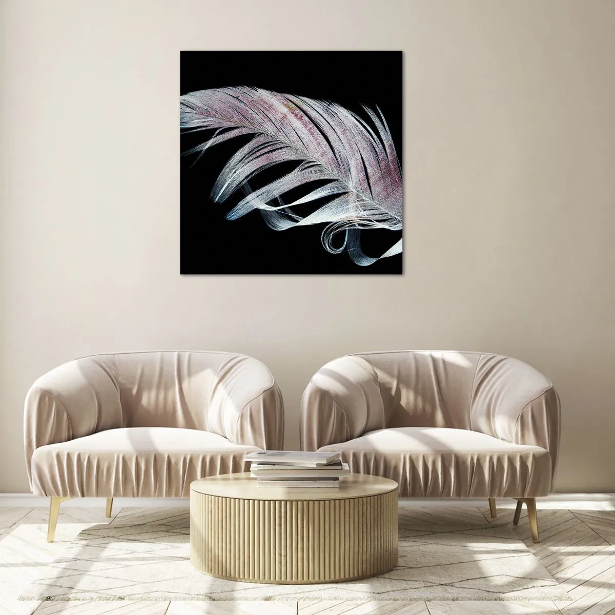 Tablou pe sticlă - Gândește-te la atingere - 70x70 cm