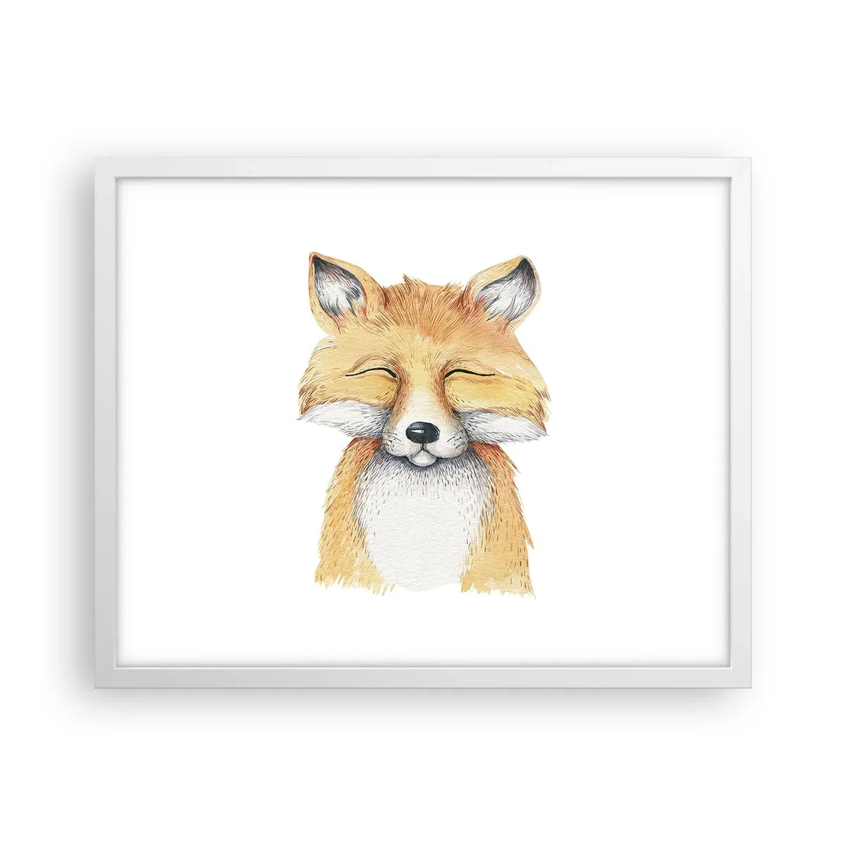 Poster în ramă albă - Mofturi de vulpe - 50x40 cm