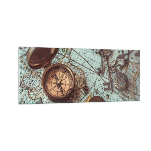 Tablou pe sticlă - Pentru aventurierul din tine - 100x40 cm