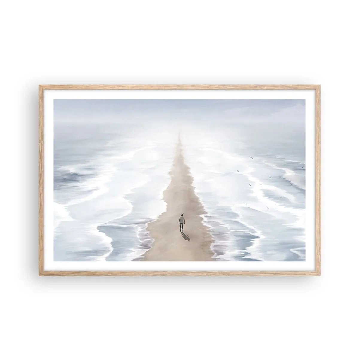 Poster în ramă de stejar deschis - Un viitor luminos - 91x61 cm