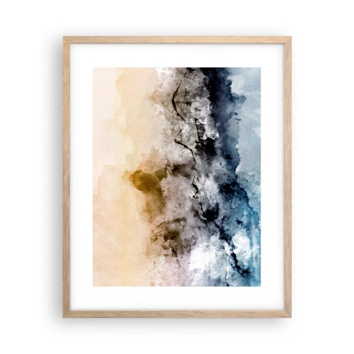 Poster în ramă de stejar deschis - Scufundate într-un vârtej de ceață - 40x50 cm