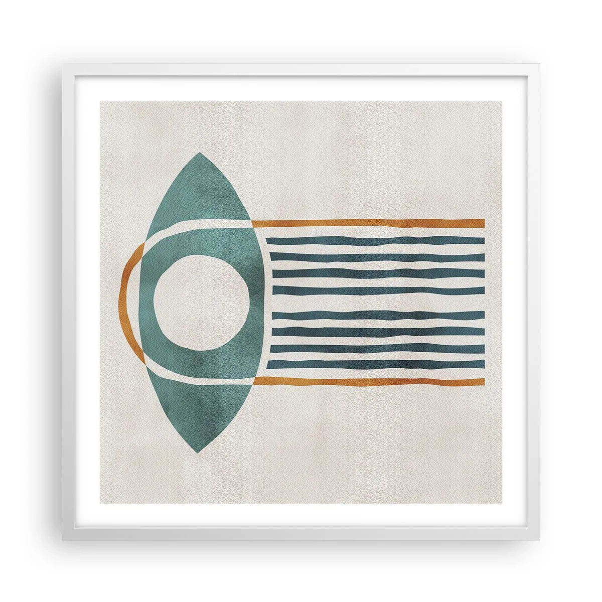 Poster în ramă albă - Semne și ritualuri - 60x60 cm