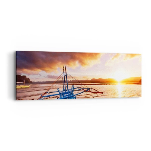 Tablou pe pânză - După o zi lungă, întindeți-vă pe nisip - 90x30 cm