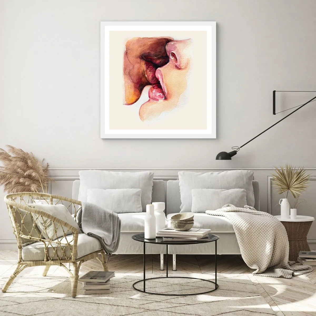 Poster în ramă albă - Ca ziua și noaptea, ca cerul și pământul - 30x30 cm