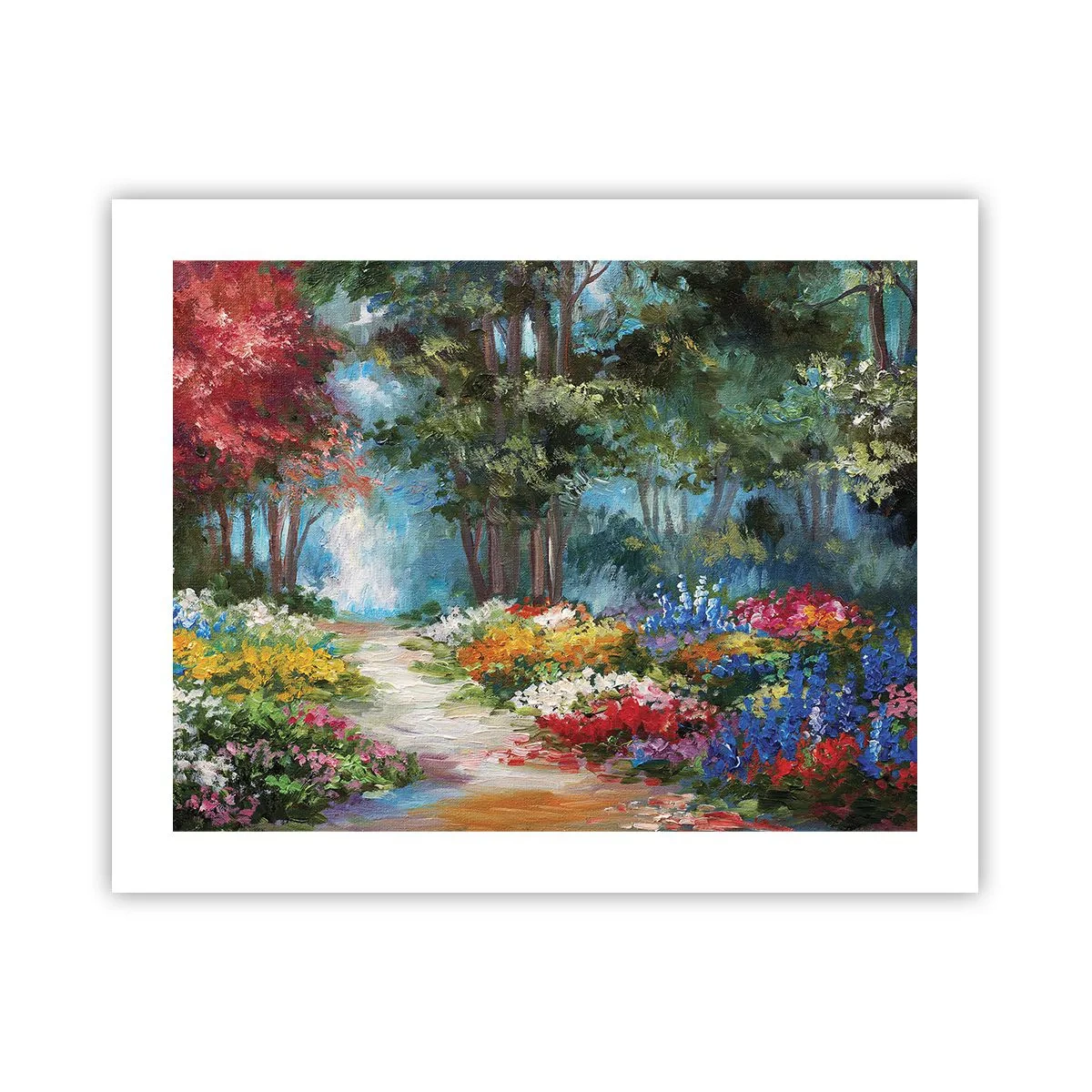 Poster - Grădină de pădure, pădure de flori - 50x40 cm