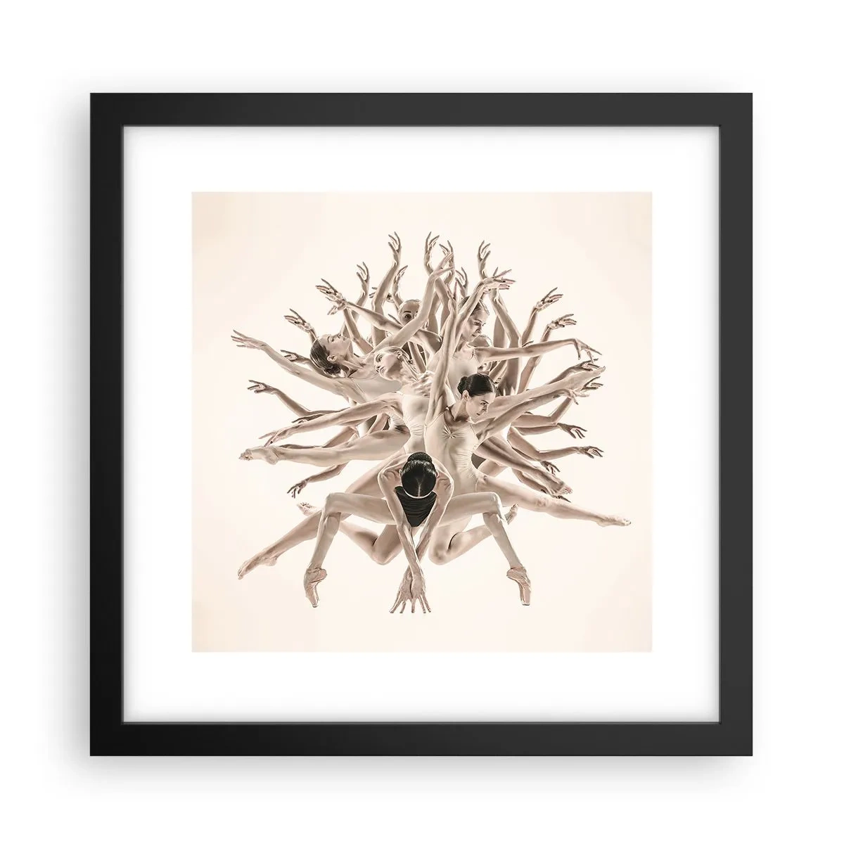 Poster în ramă neagră - Înflorirea în dans - 30x30 cm