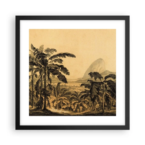 Poster în ramă neagră - În stil colonial - 40x40 cm