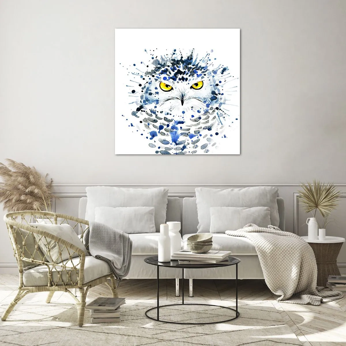 Tablou pe sticlă - Direct în ochi - 70x70 cm