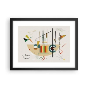 Poster în ramă neagră - Și lumea râde - 40x30 cm