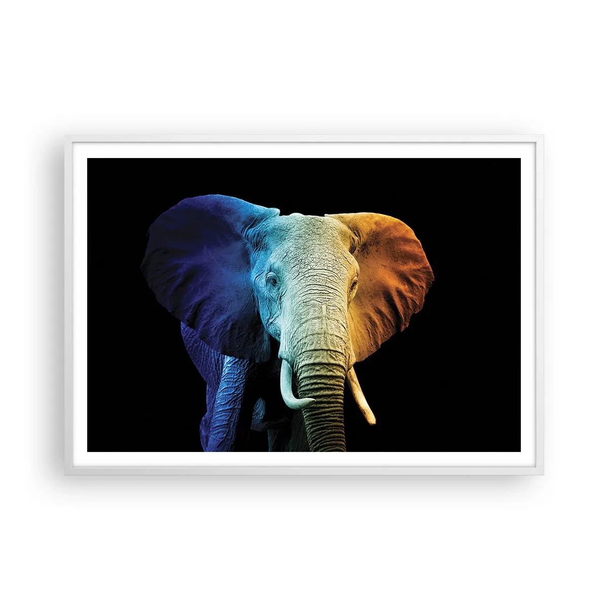 Poster în ramă albă - Excentric, nu ciudat - 100x70 cm