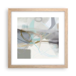 Poster în ramă de stejar deschis - Abstracție cețoasă - 30x30 cm