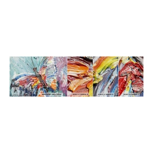 Mostră tapet Premium Canvas - Pictat de natura - Abstracția, Fluture, Bucată - 100x30 cm