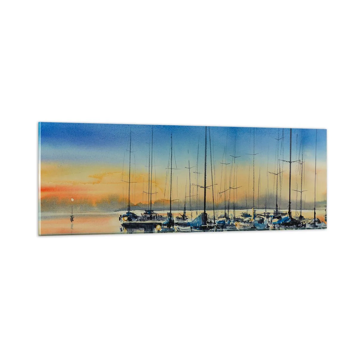 Tablou pe sticlă - Sfârșitul unei zile bune - 90x30 cm