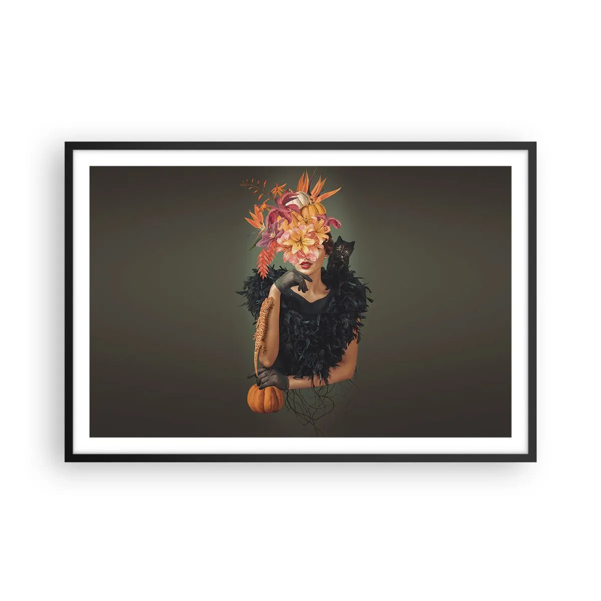 Poster în ramă neagră - Magia vrăjitoarei - 91x61 cm