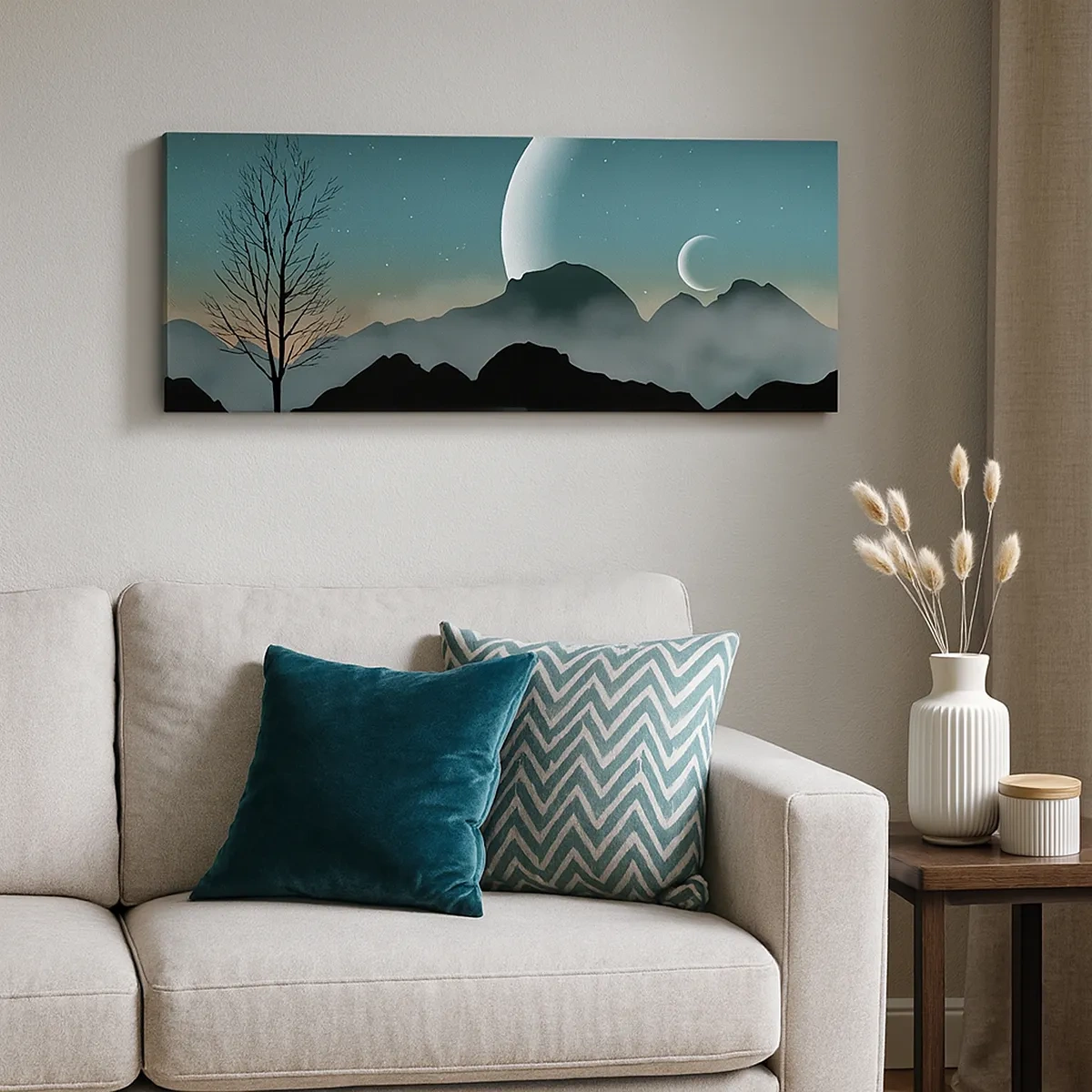 Tablou pe pânză - Carnavalul unei nopți înstelate - 30x30 cm