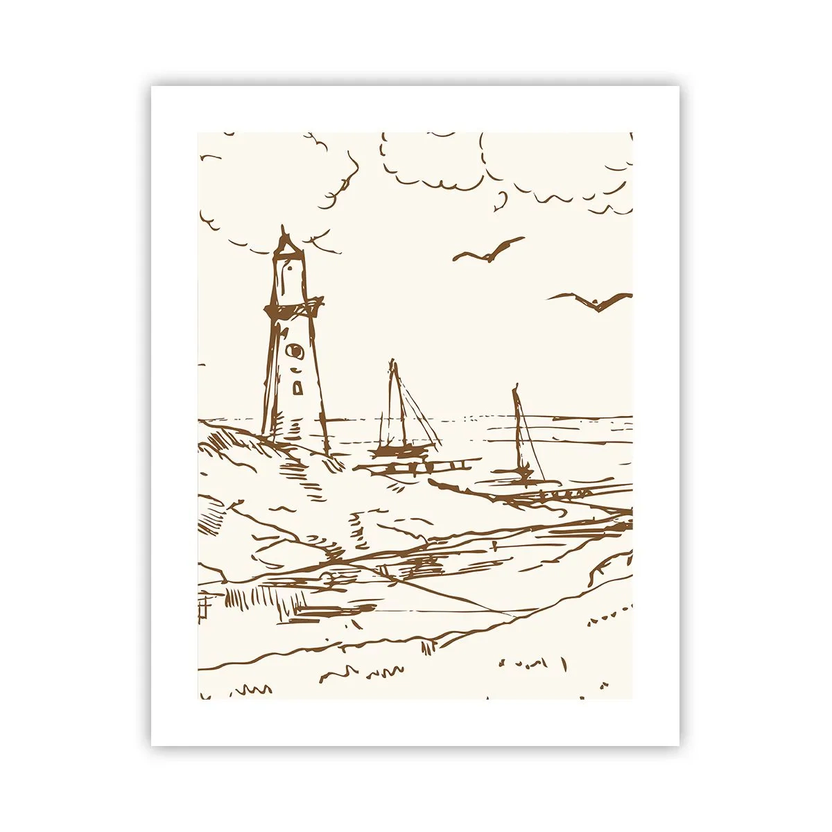 Poster - Schiță de amintiri de vară - 40x50 cm